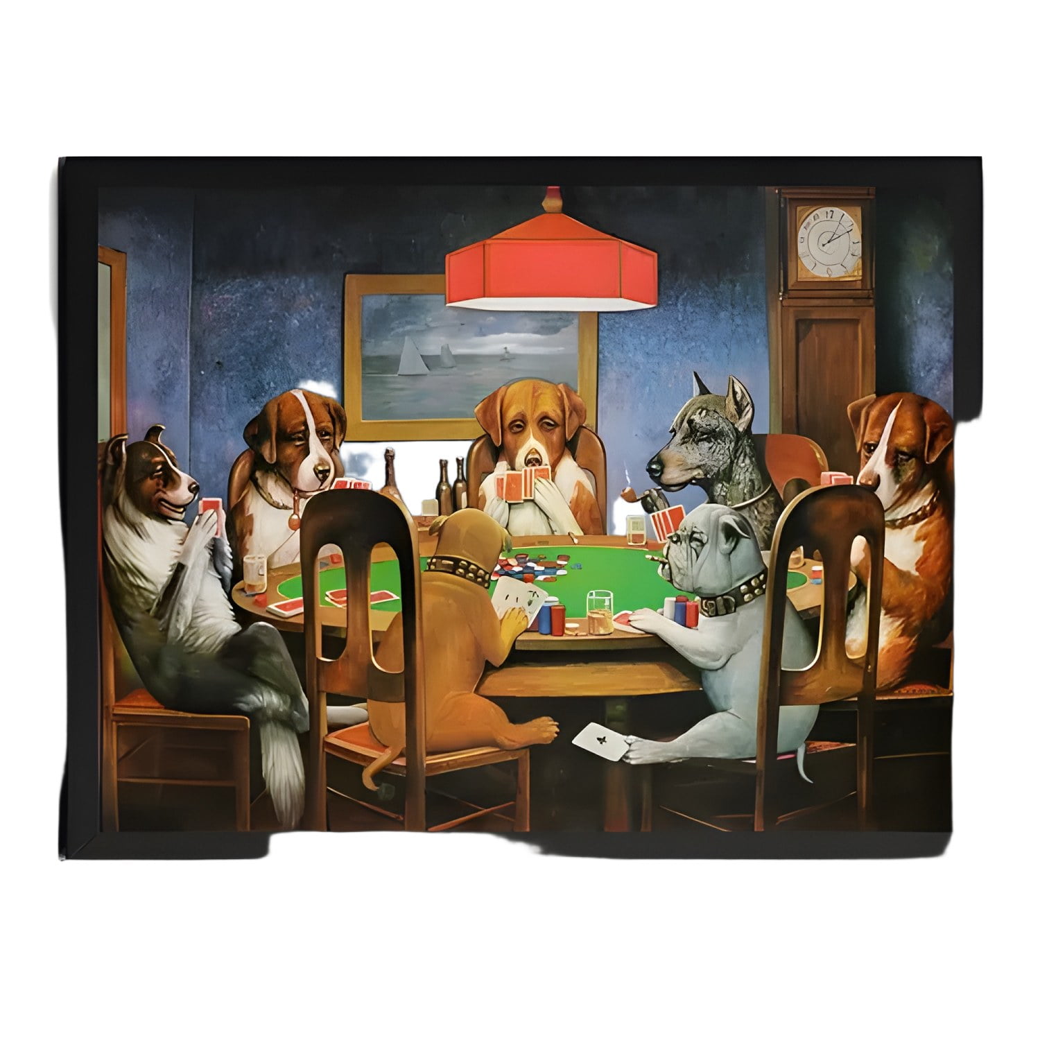 Genérico - Cuadro Perros Jugando Póker 45x35 Cm