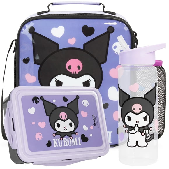 Lonchera Get Trend Kuromi Set de 3 Piezas para Niñas Kawaii