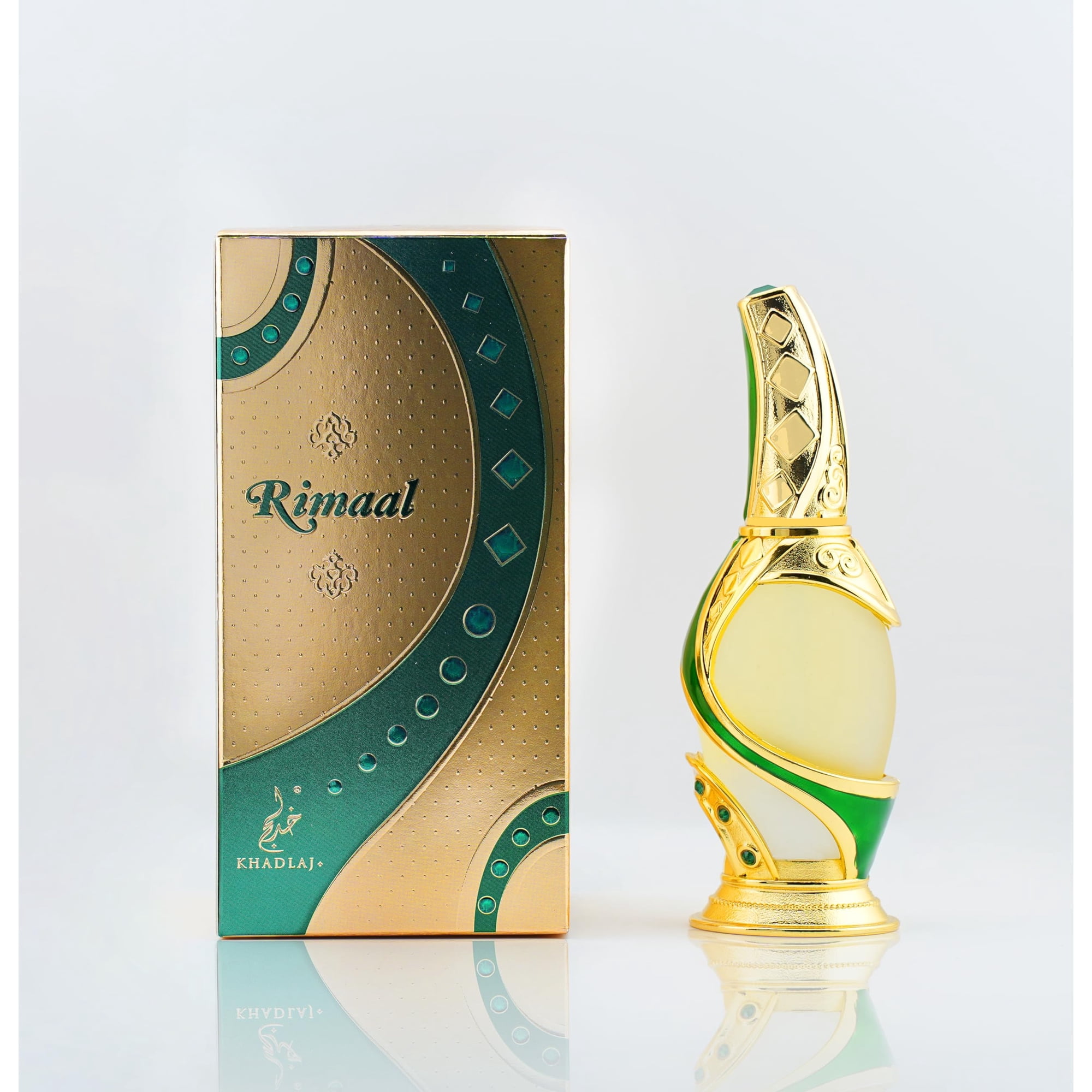Khadlaj Perfumes - Aceite De Perfume Khadlaj Rimaal Green Concentrado, 15 Ml, Unisex