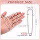 thumbnail image 2 of Uxcell 50 Pcs Grandes Imperdibles 2"x 0.5" Broches de Aleación para Ropa de Costura Blanco, 2 of 6