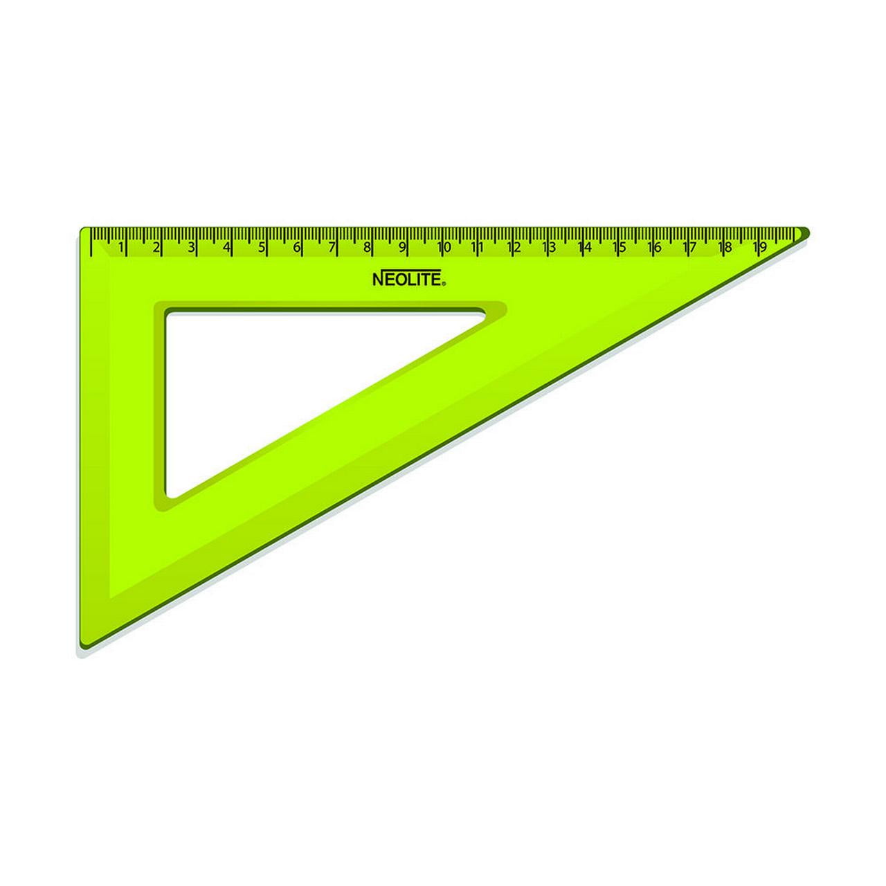 Escuadra Biselada Transparente Green 60° X 20 Cm Neolite