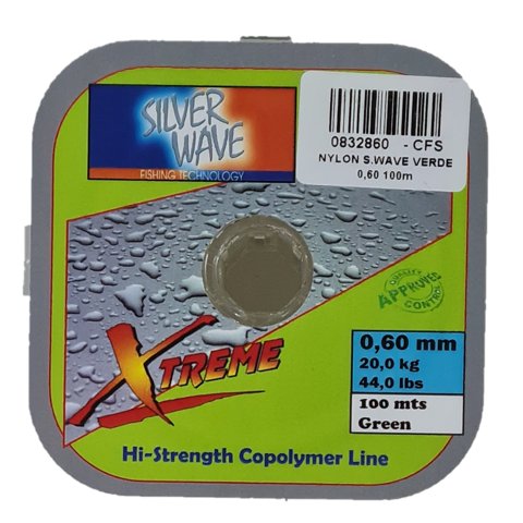 Silver Wave - Nylon De Pesca Verde 0,60Mm Resistencia20Kg Bobina 100Mt