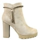 thumbnail image 1 of Botin Mujer Taco Alto Gamuza 08 Yassne Beige, 1 of 5