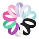 thumbnail image 2 of 10 piezas de goma flexible de silicona anillo de dedo de la boda banda anillo colorido tama?o 7, 2 of 5