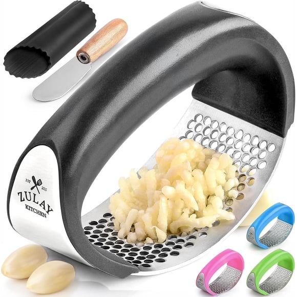 Zulay Kitchen Set de Prensa y Triturador de Ajo de Acero Inoxidable