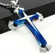 thumbnail image 5 of Domineering Titanium Steel Cross Necklace with Multilayer Zircon - Fashionable Pendant Necklace for Men - Perfect Holiday Gift, 5 of 5