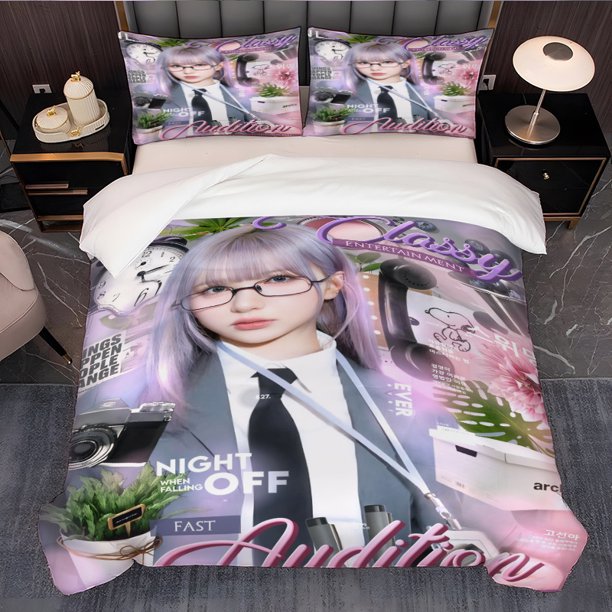 3pcs Classy Entertainment Bedding Set Featuring a Duvet Cover And Pillowcases Available in Various Printed Colors