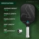 thumbnail image 4 of Paleta de pickleball JOOLA Vision con empuñadura de carbono texturizada con núcleo de 16 mm, 4 of 6