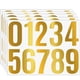 thumbnail image 1 of Stickers de números MAIBANU de 4" dorados, vinilo impermeable, 50 piezas, 1 of 5