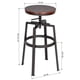thumbnail image 3 of Pack 2 Piso De Bar Altura Regulable Nogal Café, 3 of 6