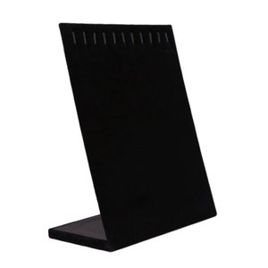 Ioensy - 17 Collar De Gancho Soporte De Exhibición De Joyería Bandeja De Almohadilla Para Espectáculos Pendiente Venta En Forma De L Negro