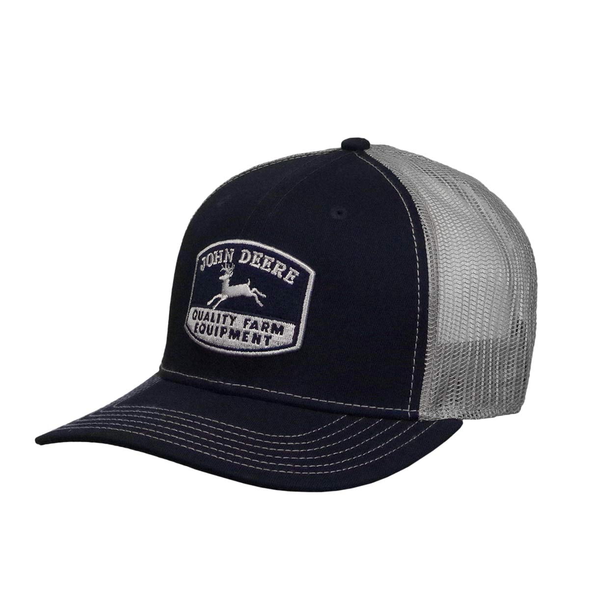 Gorra John Deere Jd Navy Mesh Back Negra Y Gris