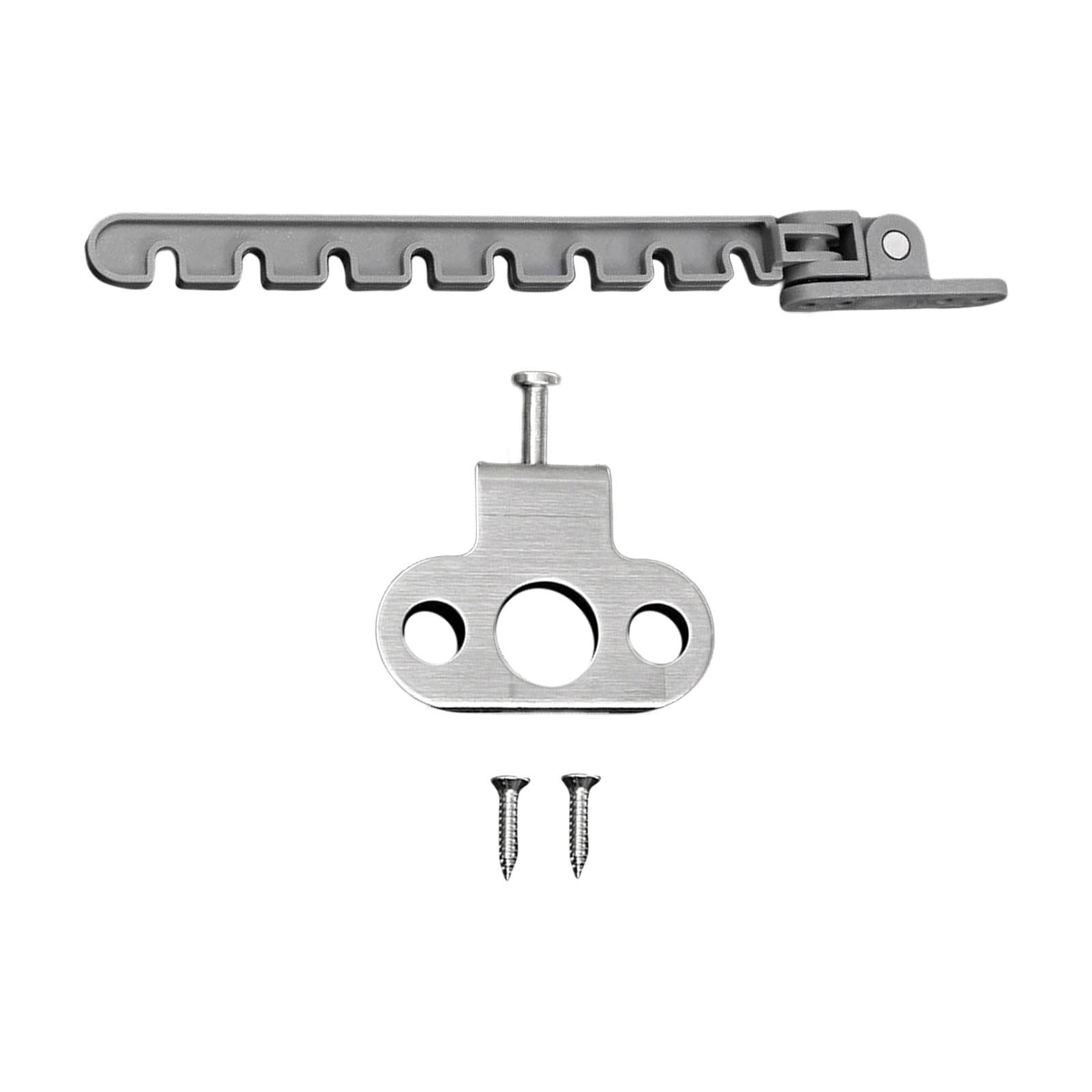 Magideal - Casement Stay Window Restrictor Hooks Pestillo Protección Para Niños Metal Casement Security Lock Window Lock Limitador De Ventana Deslizante Fácil De Anzuelo Largo Gris