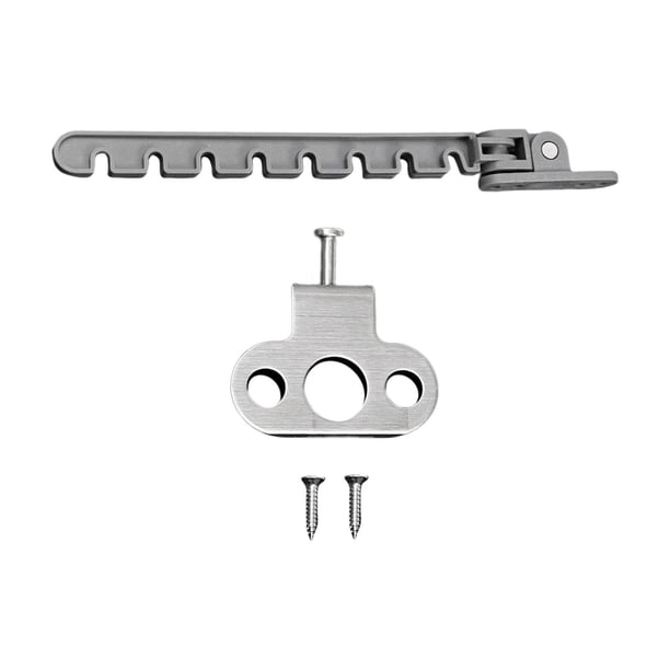Casement Stay Window Restrictor Hooks Pestillo protección para niños Metal Casement Security Lock Window Lock Limitador de ventana deslizante Fácil de Anzuelo Largo Gris