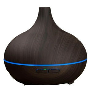 Total Click - Humidificador Difusor De Aromas 7 Colores Led 150Ml Madera O