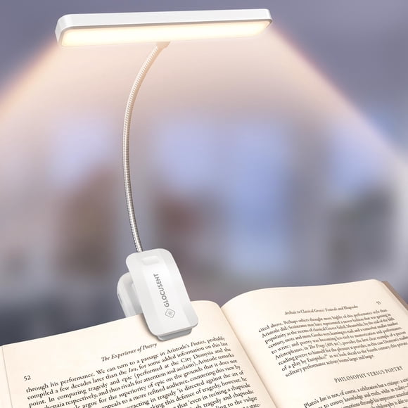 Lámpara de lectura Lamp Glocusent de 26 LED, recargable, con clip