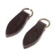 thumbnail image 1 of Vintage PU cuero Zipper Pull Zipp Puller Forma de hoja Costura Sujeción Café, 1 of 5