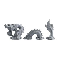 Magideal - Juego De Estatuas De Dragón Para Jardinería, Paisajismo, Adorno De Piedra, Artesanía, Escultura Decorativa, Mascota De Té Para Jardín, Bonsái, Escrito