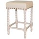 thumbnail image 1 of Taburete Carolina Classic Remick de lino blanco vintage, 1 of 7