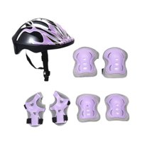 Ioensy - Casco De Bicicleta Para Niños Casco De Patinaje Sobre Ruedas Para Ciclismo Patín De Ruedas Multideportivo Púrpura Claro