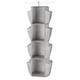 thumbnail image 2 of Organizador de armario giratorio Whitmor con 4 estantes y 24 bolsillos, color gris, 2 of 5