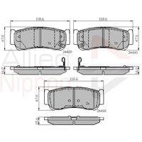 Pastillas Freno Para Auto Allied Nippon Adb31714