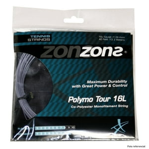 Set Cuerda Tenis Zons Polymo Tour 1.28 / 16L Plata