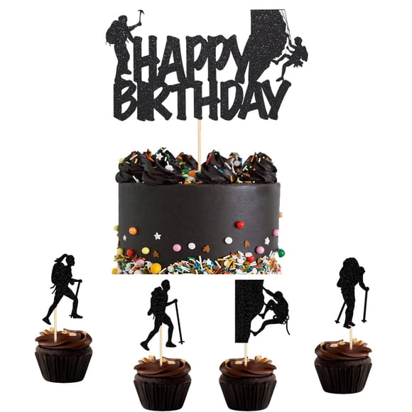 Adorno para Tarta Qerleny de 17 piezas – Escalada – Feliz Cumpleaños