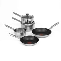 Bateria De Cocina Acero Inoxidable Elementary 7 Pcs Tefal
