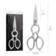 thumbnail image 2 of Tijeras de cocina de acero inoxidable tijeras de metal forjado de acero completo para alimentos, tijeras de cocinero profesional corte de hueso de carne tijeras de pizza utensilios de cocina, 2 of 3
