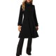 thumbnail image 4 of INSPIRE CHIC Abrigo de Invierno Vintage para Mujer de Línea A con Doble Botonadura y Cuello, Talla M, Negro, 4 of 5