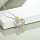 thumbnail image 4 of Collar Plata 925 Corazón MOM Girasol Grabado Diseño Elegante plateado Talla única, 4 of 5