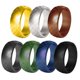 thumbnail image 1 of 7 Piezas Anillos de silicona Anillos para hombres Anillos deportivos Anillos para exteriores Talla 13, 1 of 5