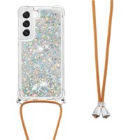 Funda Foxdock Para Samsung Galaxy S22 Plus Con Cuerda Ajustable, Brillo Líquido, Protección Antigolpes Y Lente – Ideal Para Regalo