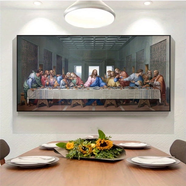 1Pc Frameless Leonardo Da Vinci's The Last Supper Posters And Print Wall Art Canvas Painting Famous Painting Art For Living Room Cuadros Decor No Frame
