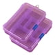 thumbnail image 1 of Caja de almacenamiento de plástico transparente de 5 celdas con botón deslizante, caja para guardar joyas, artículos de papelería, 1 of 5