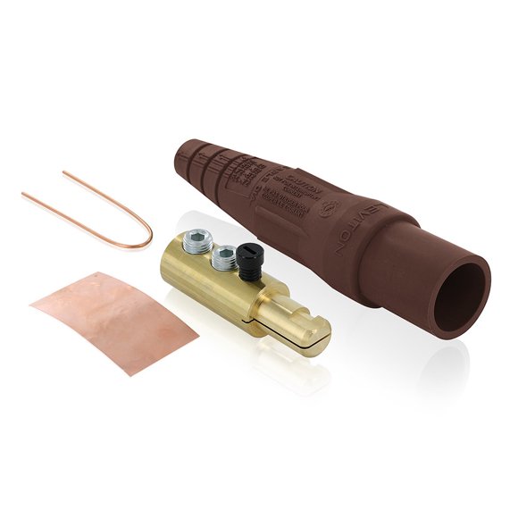 Conector tipo leva Leviton 16D24-UH macho, color marrón