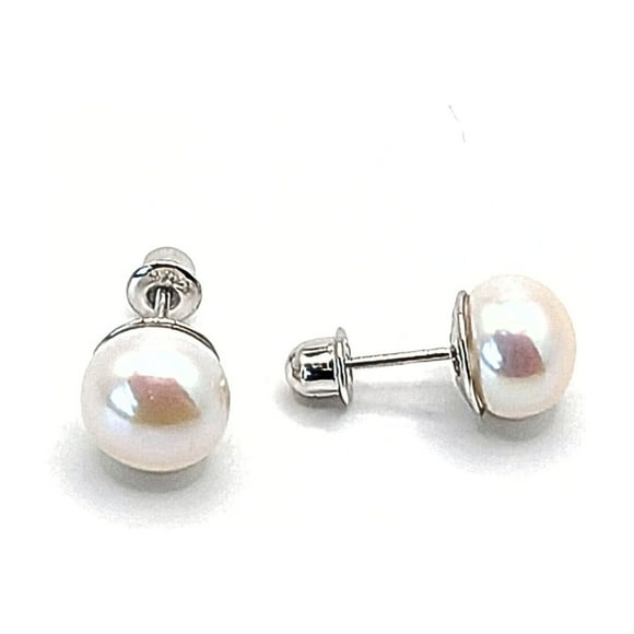 Aros de Perla de 9 mm en Plata 925