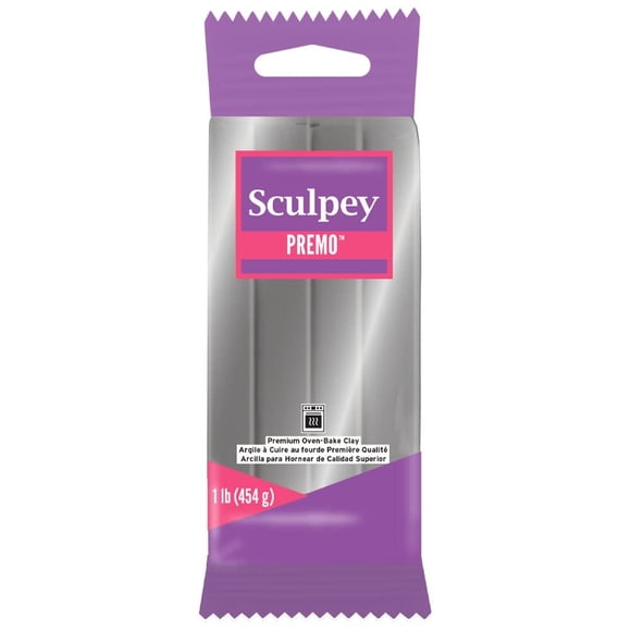 Arcilla polimérica Sculpey Premo Silver, 454 g, para hacer joyas
