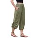 thumbnail image 4 of Pantalones Casuales para Mujer Verano con Cordón Linterna Pantalones Largos XL Verde Militar, 4 of 6