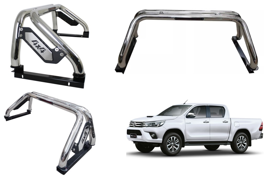 Universal - Barra Antivuelco Con Platina Toyota Hilux 2016-2024