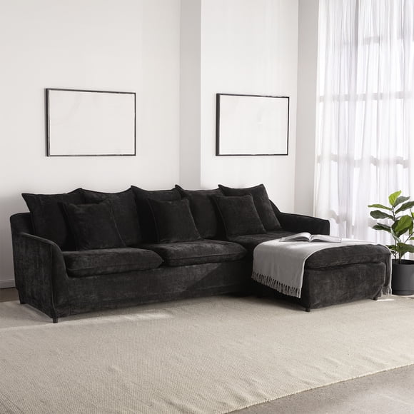 Seccional Siena black Seccional Siena black con chaise reversible y funda desmontable