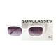 thumbnail image 2 of Lentes De Sol Rectangular Blanco Negro Uv400, 2 of 2