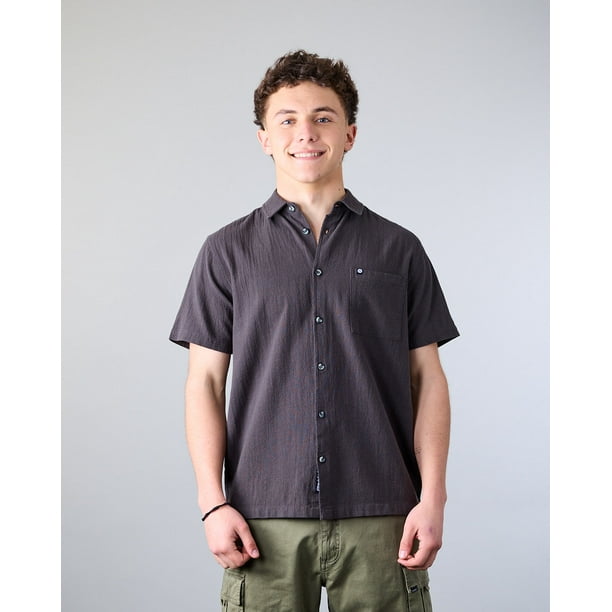 Camisa manga corta Hombre Algodón con textura XV5382 Polemic