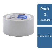 Norton - Pack 3 Cinta De Ducto (Duct Tape) Uso General 48Mm X 10M