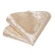 thumbnail image 4 of Corbata para hombre seda con pañuelo y colleras Champagne White Golden, 4 of 5