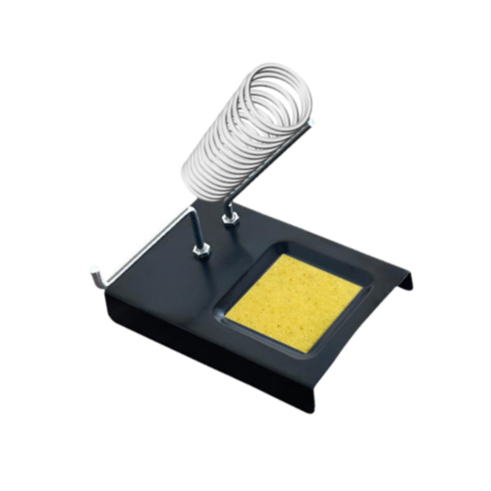 Magideal - Soporte Para Soldador, Estante De Metal Para Mejoras En El Hogar, Base Protectora, Estación De Soporte Para Soldador Para Electricistas Con Punta De Con Esponja