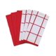 thumbnail image 2 of Paños de Cocina T-Fal Sólidos y a Cuadros Estilo Parquet 6 Unidades Rojo 40 × 66 cm, 2 of 7