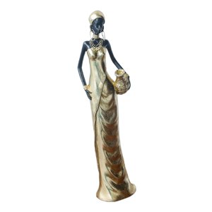 Magideal - Escultura Africana, Estatua Tribal De Señora, Adorno De Mesa, Figura De Mujer Para Dormitorio, Escritorio, Entrada, Estantería, Regalo De Inauguración Estilo B