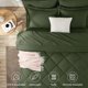 thumbnail image 2 of Juego de Edredón CozyLux King 244 cm x 249 cm, 7 piezas, color oliva, 2 of 9